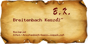 Breitenbach Kesző névjegykártya